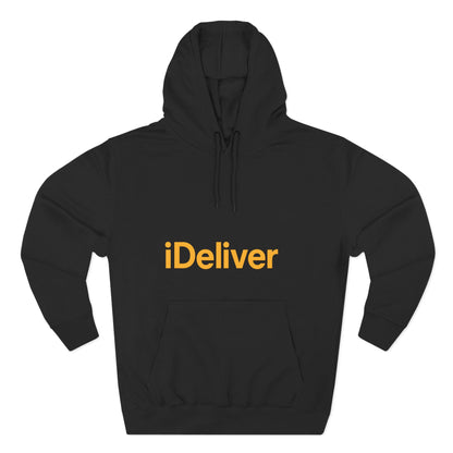 iDeliver Three-Panel Fleece Hoodie, Cozy Sweatshirt for Delivery Lovers, Gift for Birthdays, Holidays, Casual Wear, Streetwear Style