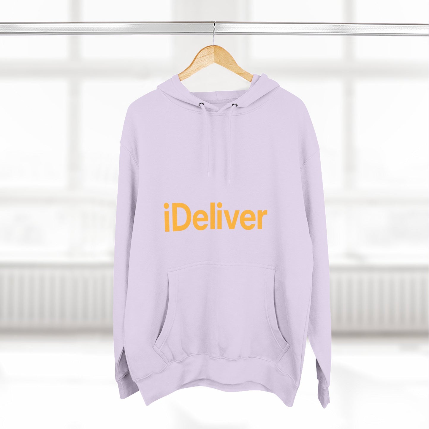 iDeliver Three-Panel Fleece Hoodie, Cozy Sweatshirt for Delivery Lovers, Gift for Birthdays, Holidays, Casual Wear, Streetwear Style