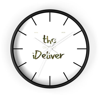 iDeliver™ Stylish Wall Clock with iDeliver Design | Modern Home Decor, Gift for Housewarming, Minimalist Clock, Unique Wall Art, Timepiece