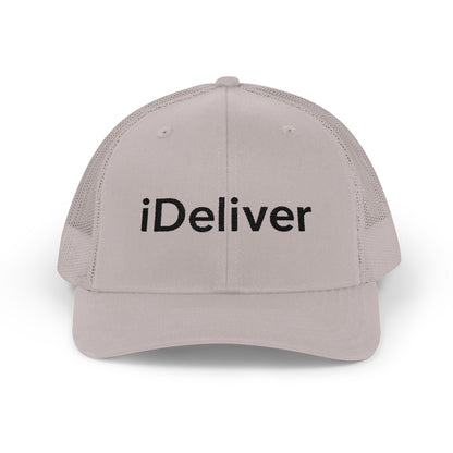 The iDeliver Stylish Snapback Trucker Cap for Delivery Enthusiasts, Adjustable Cap, Outdoor Cap, Casual Accessory, Gift for Delivery Drivers