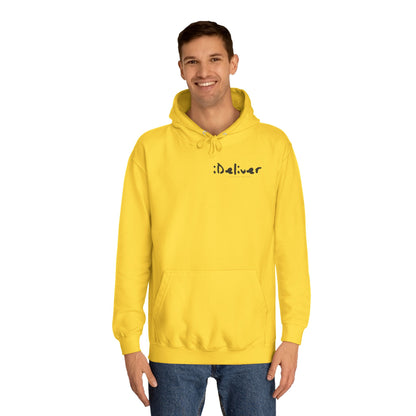 Unisex iDeliver Streetwear, College Hoodie - iDeliver, Cozy College Apparel, Student Gift Idea, Casual Streetwear, Perfect for Study Sessions