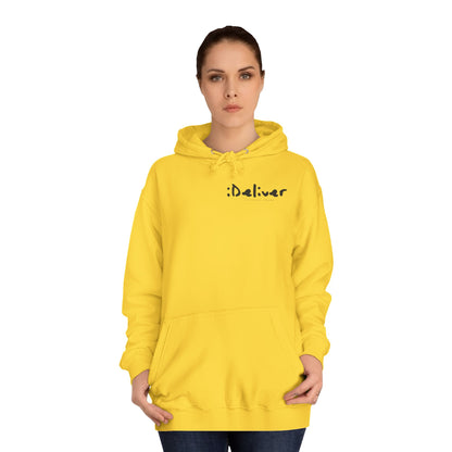 Unisex iDeliver Streetwear, College Hoodie - iDeliver, Cozy College Apparel, Student Gift Idea, Casual Streetwear, Perfect for Study Sessions