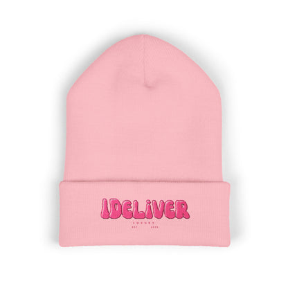 Embroidered iDeliver Custom Classic Cuffed Beanie - Cozy Winter Hat, Gift for Him/Her, Fashion Accessory, Casual Style, Customizable Cap
