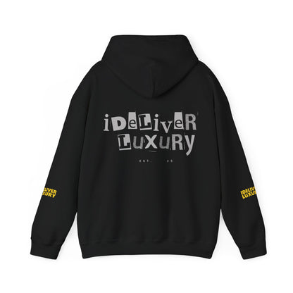 Stylish iDeliver ™ Hooded Sweatshirt with Unique iDELIVER Design – Perfect for Casual Outings, Gifts, or Everyday Comfort