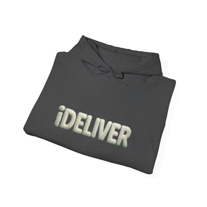 Stylish iDeliver ™ Hooded Sweatshirt with Unique iDELIVER Design – Perfect for Casual Outings, Gifts, or Everyday Comfort