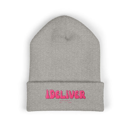 Embroidered iDeliver Custom Classic Cuffed Beanie - Cozy Winter Hat, Gift for Him/Her, Fashion Accessory, Casual Style, Customizable Cap