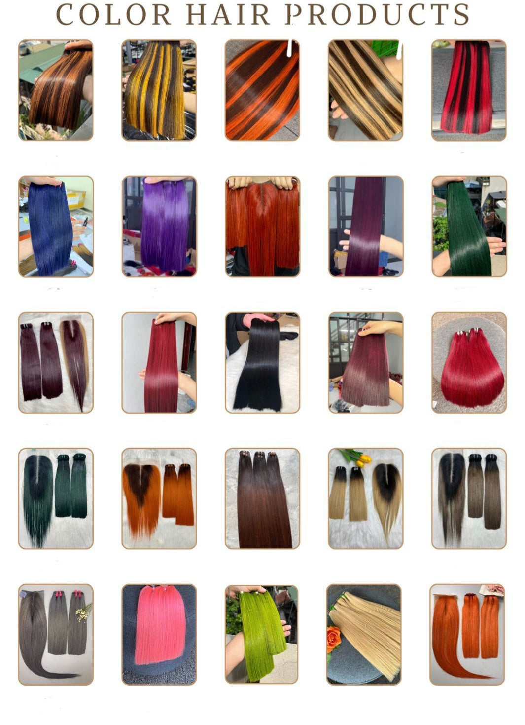 Colored Hair: Straight /Wavy/Curly Hair
